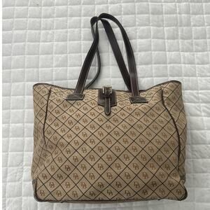 Dooney & Bourke Tan and Brown Tote Bag